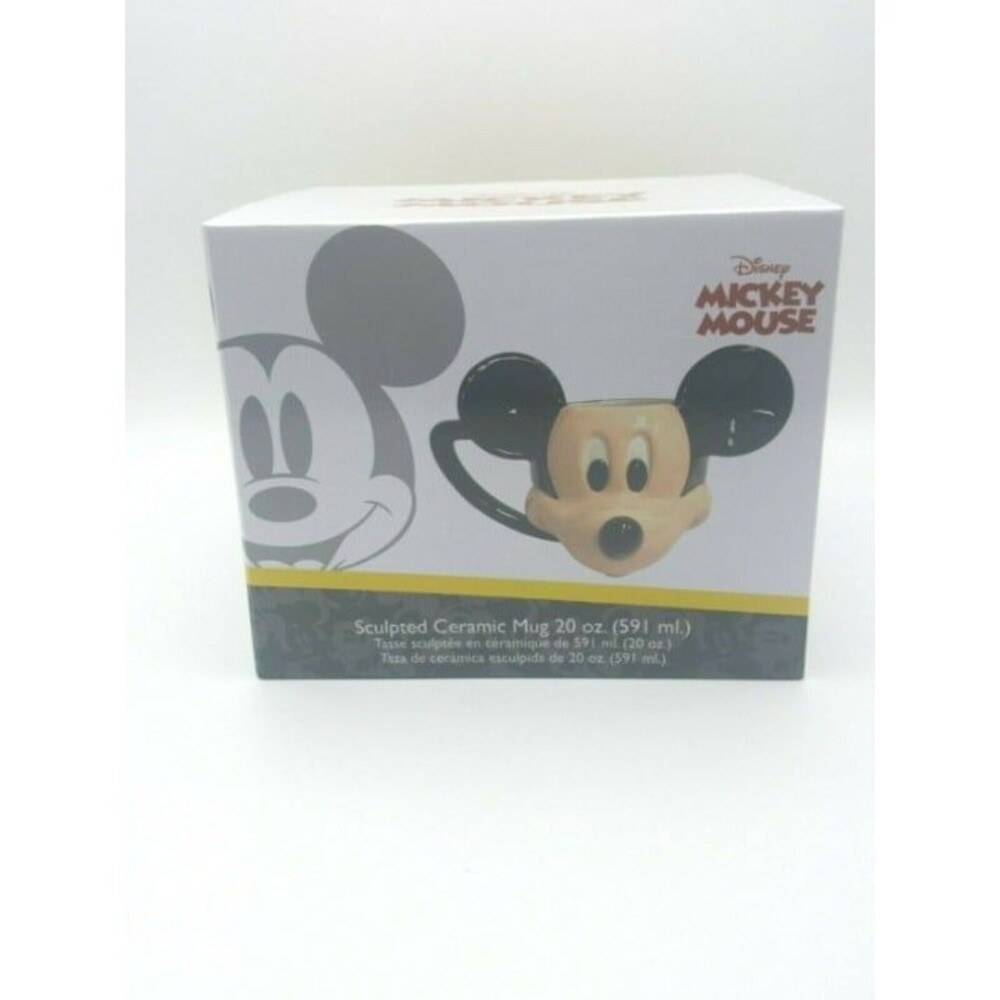 Disney Mickey Mouse Sculpted Ceramic Coffee Ear Mug Soup Cup Large 20oz.- NEW IN